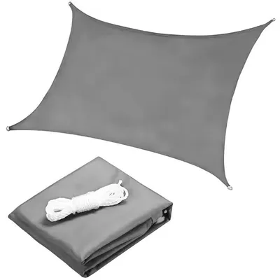Image de Voile d'ombrage carrée imperméable 5x5m ModernHome - gris