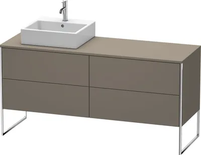 Produktbild von Waschtischunterbau XSQUARE 778x1600x548mm Be li fla grey seidenmatt flannel grey seidenmatt