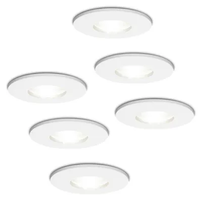 Produktbild von hoftronic LED Einbaustrahler 4W 6500K GU10 IP44 Weiß 6er Set