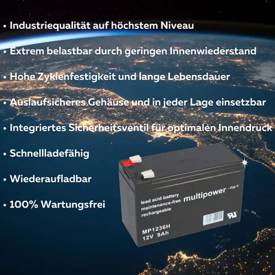 Obrázek produktu pro Náhradní baterie pro UPS značky Dell DL5000RMI5U 8x 12V 9Ah