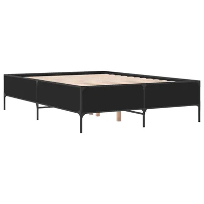 Produktbild von Bettgestell Schwarz 120x200 cm Holzwerkstoff und Metall
