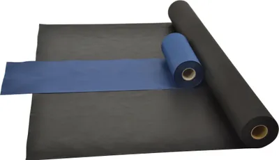 Produktbild von Sensalux Kombi-Set 1 Tischdeckenrolle 1,5m x 25m schwarz + Tischläufer 30cm blau