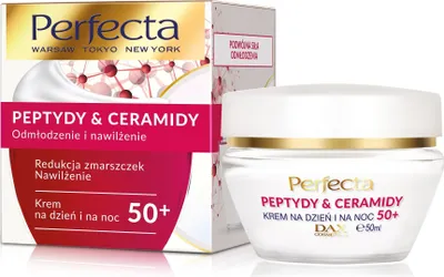 Produktbild von Perfecta Peptide & Ceramide 50+ Tages- & Nachtcreme Faltenreduzierung & Feuchtigkeit 50ml