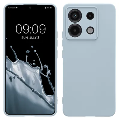 Produktbild von kwmobile Handyhülle für Xiaomi Redmi Note 13 Pro 5G / Poco X6 5G Hülle - weiches Handy Silikon Case - Schutzhülle Cover - Hellblau matt