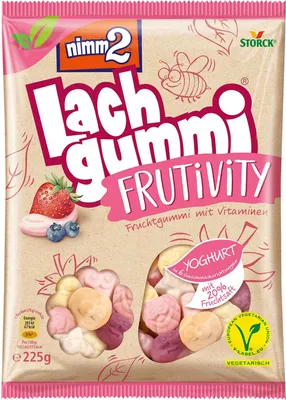 Produktbild von nimm2 Lachgummi Fruitivity Yoghurt Druchtgummi mit Vitaminen 225g