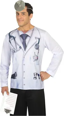 Image de Atosa Docteur T-shirt Costume Blanc M-L Blanc M-L
