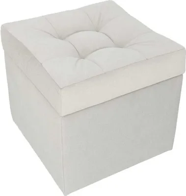 Obrázek produktu pro mg designová čalouněná stolička, 45x45 cm, barva Grijs - měkký sedák, skládací s úložným prostorem (50 l), odolává zatížení až 100 kg