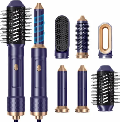 Produktbild von 6 in 1 Airstyler Hairstyler mit Luft-Lockenstab, Ionen Haartrockner, Warmluftbürste, Rundbürstenföhn, Locken- & Glättbürste für Frauen