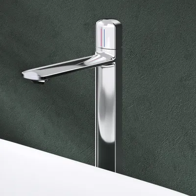Produktbild von Mai & Mai Armatur Bad Wasserhahn Badezimmer Waschtischarmatur Einhebelmischer Mischbatterie Bad aus Messing mit Wassersparfunktion Silber 1190H