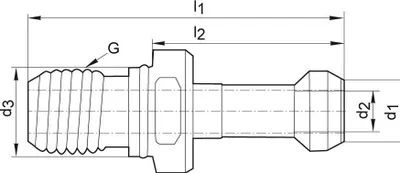 Produktbild von Format Anzugsbolzen JISB6339 BT40 45Grad