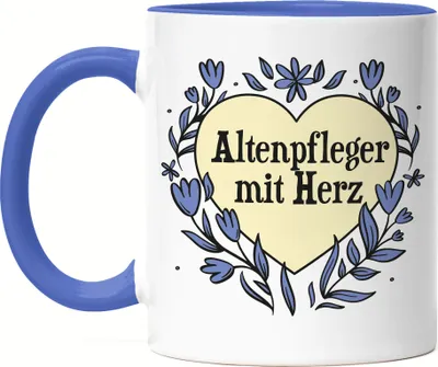 Produktbild von Altenpfleger mit Herz Tasse Blau Geschenkidee Zum Danke Sagen Bester Altenpfleger