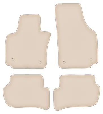 Produktbild von DURBAN Beige Velours-Fußmatten-Set für Seat Toledo III Minivan (2004-2012)