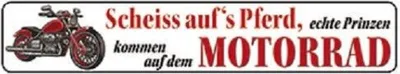 Produktbild von Scheiss aufs Pferd - Echte Prinzen, Blechschild, Straßenschild 46x10 cm, STR 35