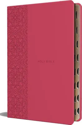 Produktbild von KJV Holy Bible, Large Print Medium Format, Fuchsia Faux Leather W/Ribbon Marker, Red Letter, Thumb Index