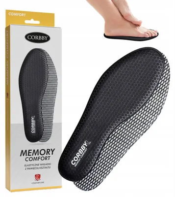 Produktbild von Corbby Memory Comfort Einlegesohlen mit Memory Foam, Größe 45