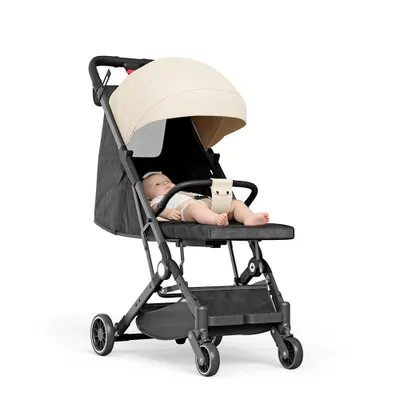 Produktbild von Klappbar Kinderwagen Buggy,Reisebuggy mit Verstellbare Rückenlehne,kompakter Buggy,Reisebuggy Sportwagen für Kinder ab 6 Monaten bis 15kg Beige