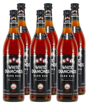 Image de Rhum brun White Diamonds (6 bouteilles de 0,7 l)