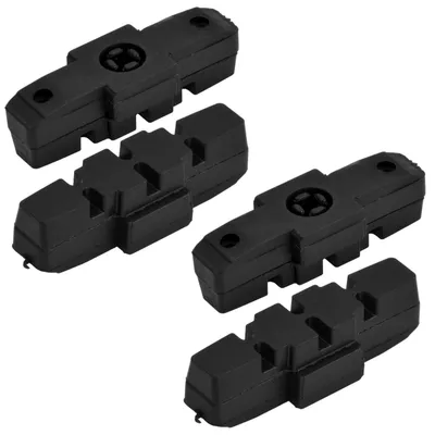 Image de 4 plaquettes de frein pour vélo, de couleur noire