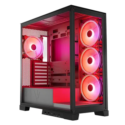Produktbild von Modecom Volcano SPACE APEX ARGB MIDI USB 3.0 X 2 CYPE-C - AT Midi Tower Schwarz