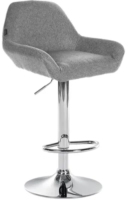 Image de Tabouret de bar Braga tissu chromé