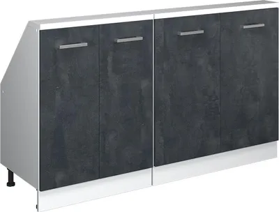 Produktbild von Dachschrägenschrank-Set Vicco Rion Schwarz Beton 2er Set, Model 56020