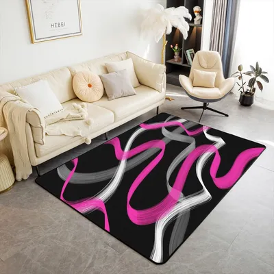 Streifen-Teppich 150x200 cm, geometrisch, modern, für Kinder