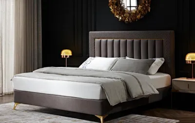 Produktbild von Schlafzimmer Komplett Bett 2x Nachttisch 3tlg. Set Design Luxus Komplettes Sets