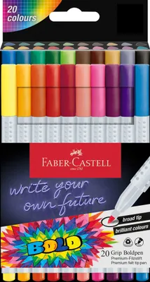 Produktbild von Faber-Castell Boldpen Grip 20 Stück Kartonetui