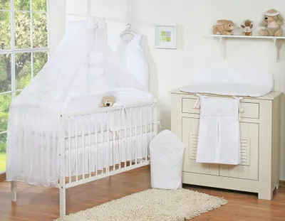 Produktbild von 5-teiliges Baby-Schlafset mit Moskitonetz – Bettwäsche-Set – hautfreundlich und bequem