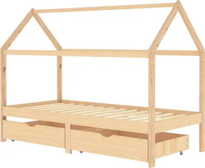 Obrázok produktu pre vidaXL Detská postieľka so zásuvkami z borovicového masívu 90x200 cm