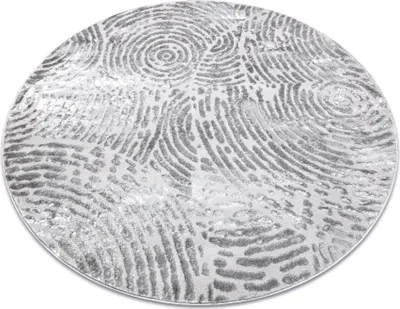 Produktbild von Modern MEFE Teppich Kreis 8725 Kreise Fingerabdruck - Strukturell zwei Ebenen aus Vlies grau Grau rund 160 cm