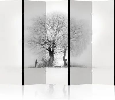 Produktbild von LUMASOUL Paravent Einseitiger, Paravent Raumteiler Innen, Winter Motiv, 225x172 cm