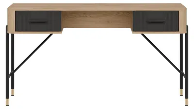 Produktbild von Furniture24 Schreibtisch Dante Dt23 140 X 75 X 56 Cm - Cremona Eiche/Anthrazit