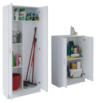 Produktbild von Ornago - Waschraummöbel-Set, Weiß, 4 Regale