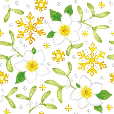 Produktbild von Softpoint Serviette Mistletoe, 40 x 40 cm, 50 Stück - Mank