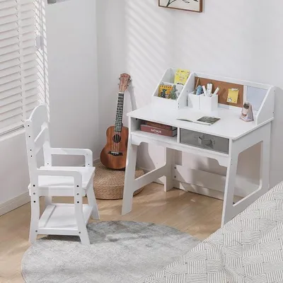Imagen del producto de Silecomplaza: Escritorio infantil ergonómico con altura ajustable y silla