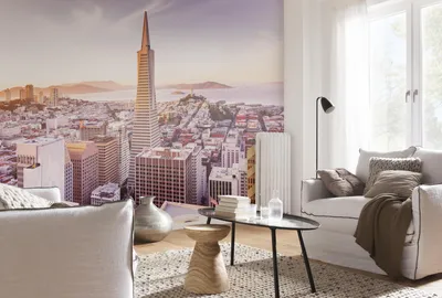 Produktbild von Komar Fototapete "San Francisco Morning", bunt, San Francisco Downtown, Metropole, 368 x 254 cm