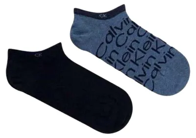 Image de Calvin Klein - Chaussettes invisibles pour homme (lot de 2) NA1070 (43 EU - 47 EU) (Bleu marine foncé)
