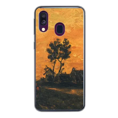 Produktbild von MuchoWow® Handyhülle Schutzhülle Hülle für Samsung Galaxy A40 Landschaft bei Sonnenuntergang - Vincent van Gogh Silikon Softcase Handy Hülle - Handy-Tasche