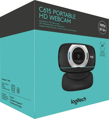 Obrázok produktu pre Logitech C615 Portable HD, 8 MP, 1920 x 1080 px, Full HD, 30 fps, 720p, 1080p, 1920 x 1080 px