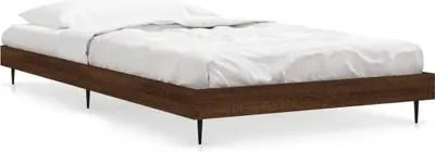 Produktbild von vidaXL Bettgestell ohne Matratze Braun Eiche 100x200 cm Holzwerkstoff