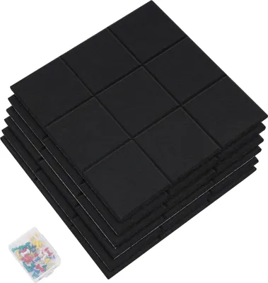 Produktbild von 6pcs Notiztafel Filztafel Memo-Board 30*30cm Schwarz