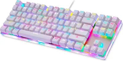 Produktbild von MOTOSPEED K87S mechanische Tastatur mit 87 Tasten, 9 LED-Lichteffekte | RGB-Hintergrundbeleuchtung | Alle Tasten ohne Konflikt