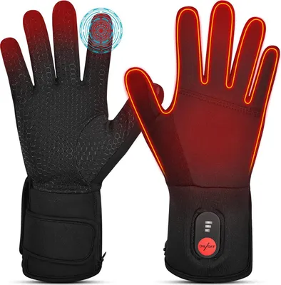 Produktbild von USB aufladbare Heizhandschuhe mit 3 Heizstufen, Touchscreen-kompatibel, winddicht, 3000 mAh Akku, Outdoor-Handschuhe
