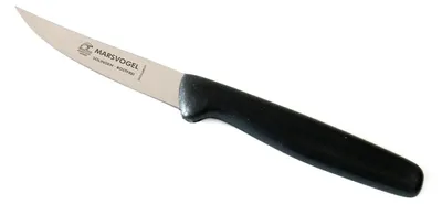 Produktbild von Marsvogel | Gemüsemesser | 1 Stück Schwarz | 9 cm gerade Klinge rückenspitz | Edelstahl rostfrei | PP Kunststoffgriff | handlich & präzise für Obst & Gemüse