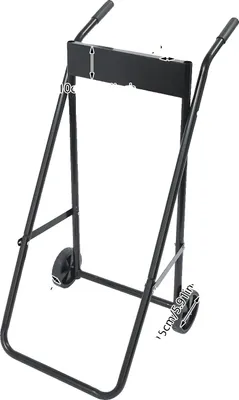 Produktbild von Außenbordmotorständer, faltbares Design, robuste Räder, schwarz