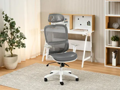 Image de Fauteuil pivotant RIONA - gris/blanc
