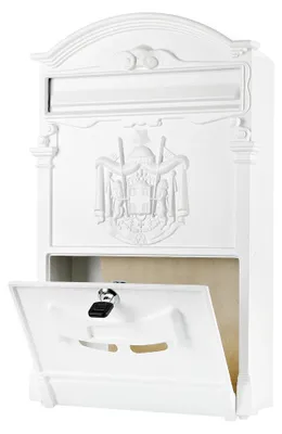 Immagine prodotto di Cassetta postale Letterbox Cassetta postale da parete Post 3D Vintage Antico bianco