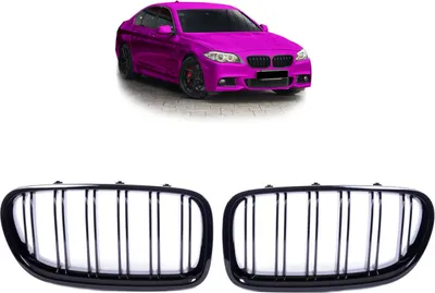 Produktbild von Kühlergrill Set Grill Schwarz Glanz Doppelsteg passend für BMW F10 F11 auch M M5