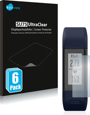 Produktbild von 6x Für Garmin Vivosmart HR+ Schutzfolie Savvies Displayschutz Display Schutz Folie Klar Transparent